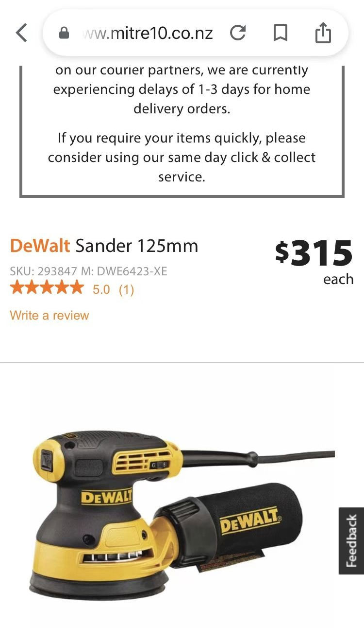 奥克兰 交易 其他物品 全新 Dewalt disc 125mm sander 