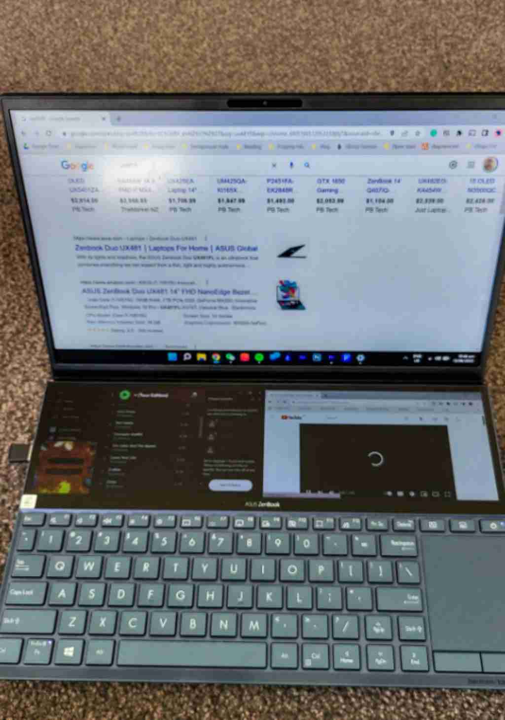 奥克兰 交易 数码电子  新西兰罕见双屏笔记本 Asus Zenbook Duo 14 Ux481fl